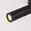 Schwarze Deckenlampe Dora mit drei verstellbaren Spots