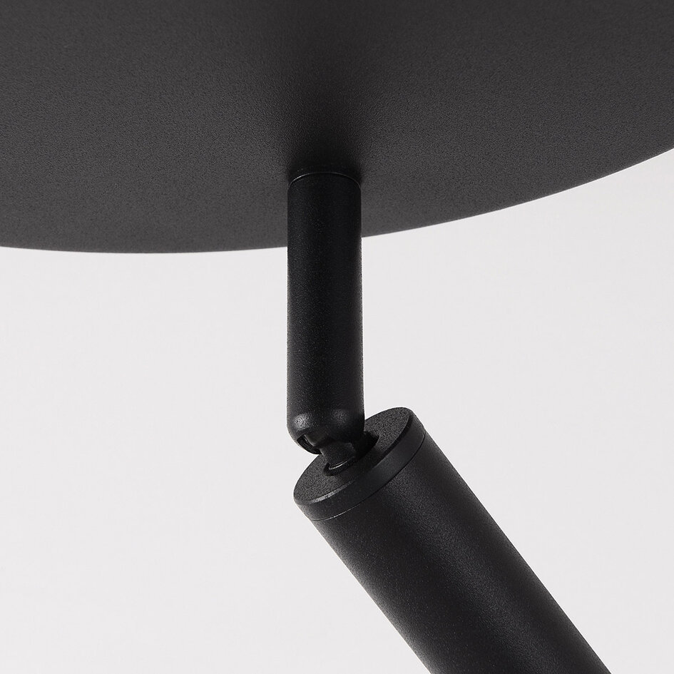 Schwarze Deckenleuchte Dora mit drei verstellbaren Spots