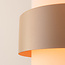 3-flammige Pendelleuchte Kodi - Beige mit milchweißen Glasschirmen