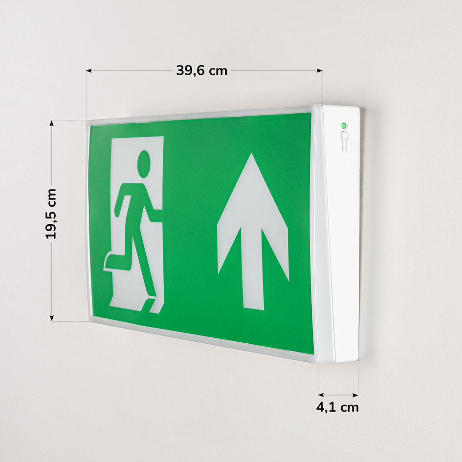 Aufbau Notbeleuchtung 3 Watt mit 4 Piktogrammen