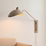 Wandleuchte Virello in Sandbeige mit verstellbarem Arm und Schirm