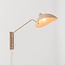 Wandleuchte Virello in Sandbeige mit verstellbarem Arm und Schirm