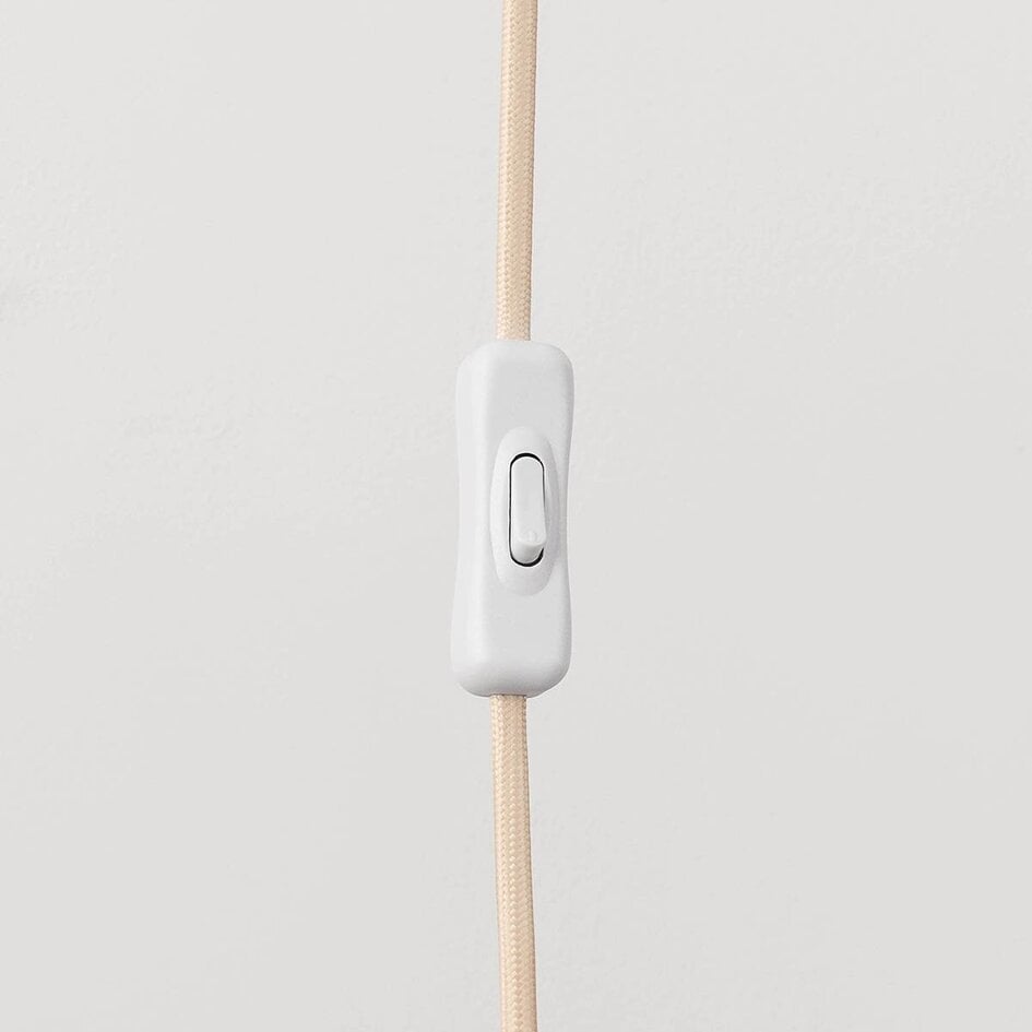 Wandleuchte Virello in Sandbeige mit verstellbarem Arm und Schirm