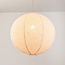 Hängelampe Amare beige mit rundem Leinenschirm Ø60 cm