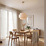 Pendelleuchte Corra - Beige mit geschichtetem Leinenschirm
