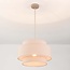 Pendelleuchte Corra - Beige mit geschichtetem Leinenschirm