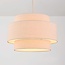 Pendelleuchte Corra - Beige mit geschichtetem Leinenschirm