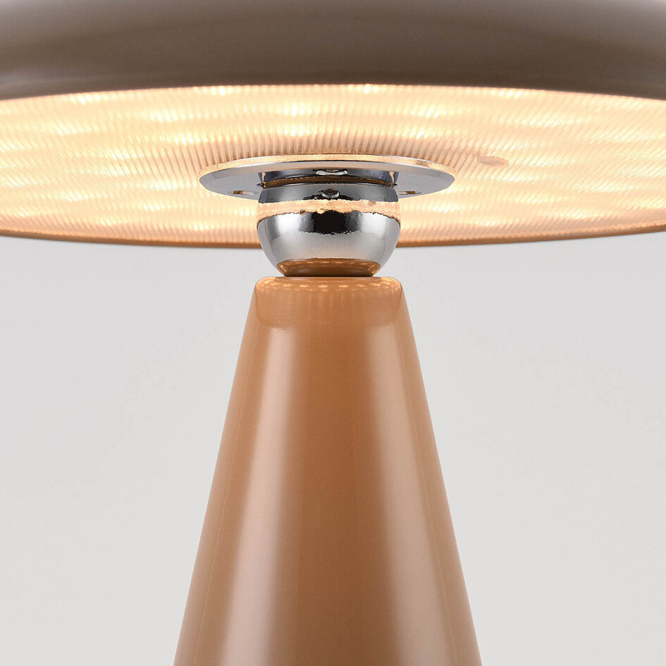 Wiederaufladbare Tischlampe Ariso Taupe mit Touch-Dimmer und einstellbarer Lichtfarbe