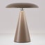 Wiederaufladbare Tischlampe Ariso Taupe mit Touch-Dimmer und einstellbarer Lichtfarbe