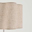 Stehlampe Hiros beige mit Leinenschirm