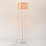 Stehlampe Hiros beige mit Leinenschirm