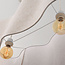 Hängelampe Hirom beige mit Leinenstoffschirm 2-flammig