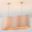 Hängelampe Hirom beige mit Leinenstoffschirm 2-flammig