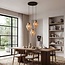 3-flammige Pendelleuchte Orina - Amberglas