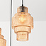 3-flammige Pendelleuchte Orina - Amberglas