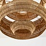 Rattan-Pendelleuchte Amiro - geschichteter Schirm