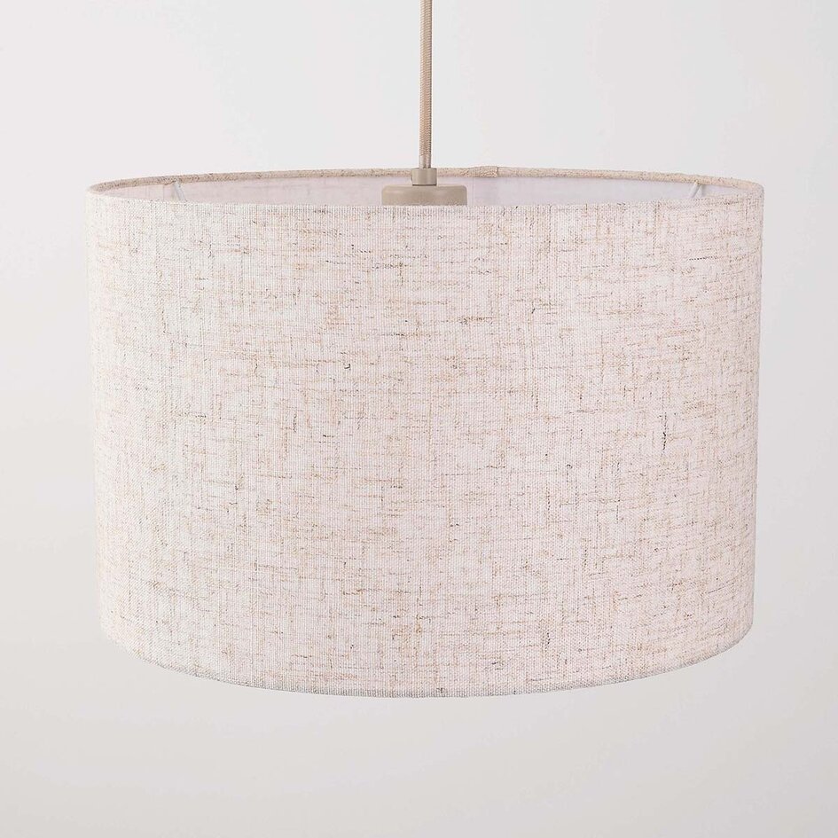 Pendelleuchte Avano - Beige mit Leinenschirm