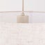 Moderne Hängelampe Avano beige mit Leinenstoffschirm