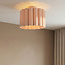 Deckenleuchte Celie mit plissiertem Leinenschirm in Beige