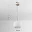 Pendelleuchte Isolde - Beige mit geriffeltem milchweißem Glas