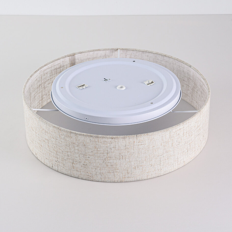 Deckenleuchte Avani - Leinenschirm mit Diffusor