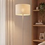 Stehleuchte Avana beige mit Leinen-Schirm