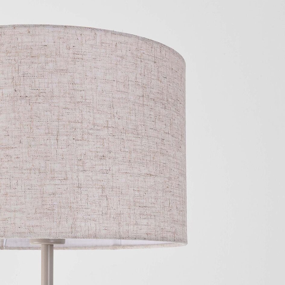 Stehleuchte Avana beige mit Leinen-Schirm