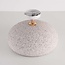 Wabi-Sabi-Deckenleuchte Zenro - weißes Terrazzo mit Roségold-Detail