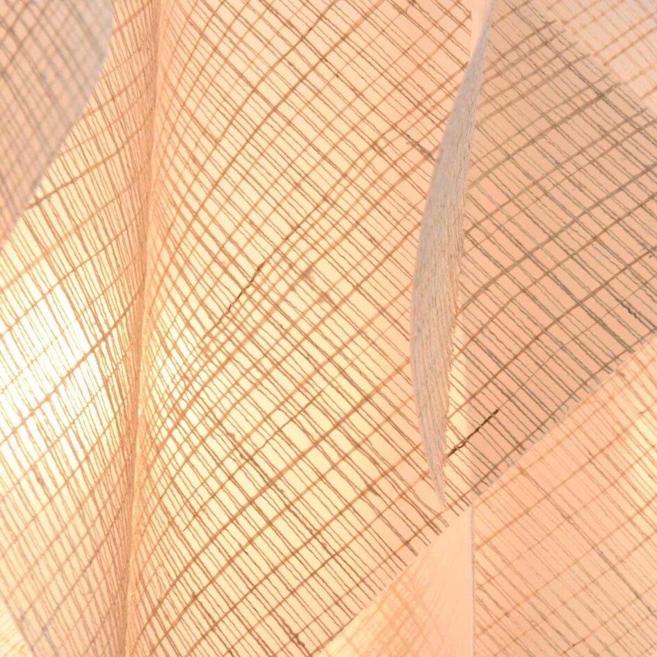 Japandi Pendelleuchte Ruskea - schwarz mit Naturleinen