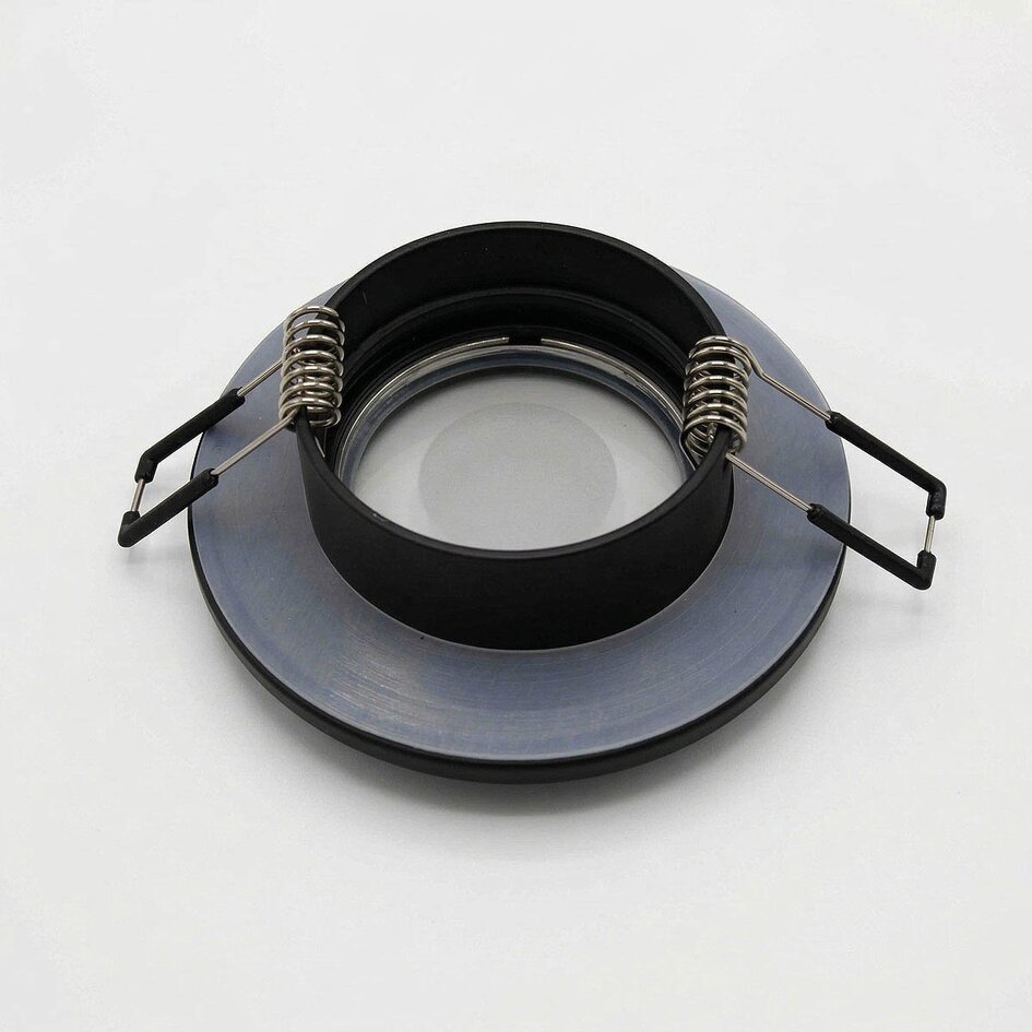 Moderner schwarzer Einbaustrahler IP44 - Ray