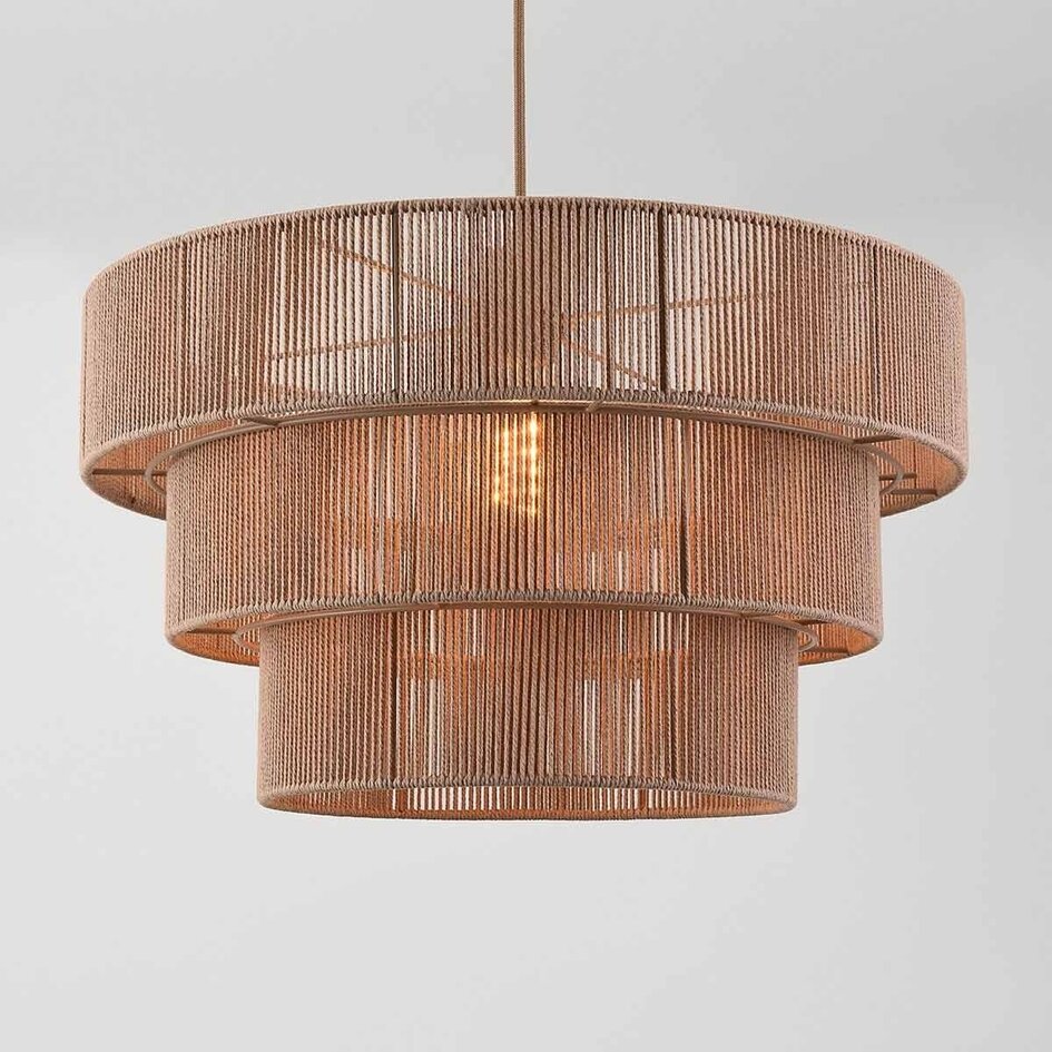 Hängelampe Verna 3-lagig aus natürlichem Baumwollseil