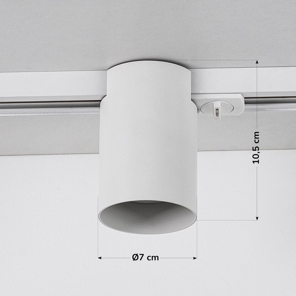 1-Phasen-Schienensystem von 1,5 Metern mit Zylox Spots - weiß