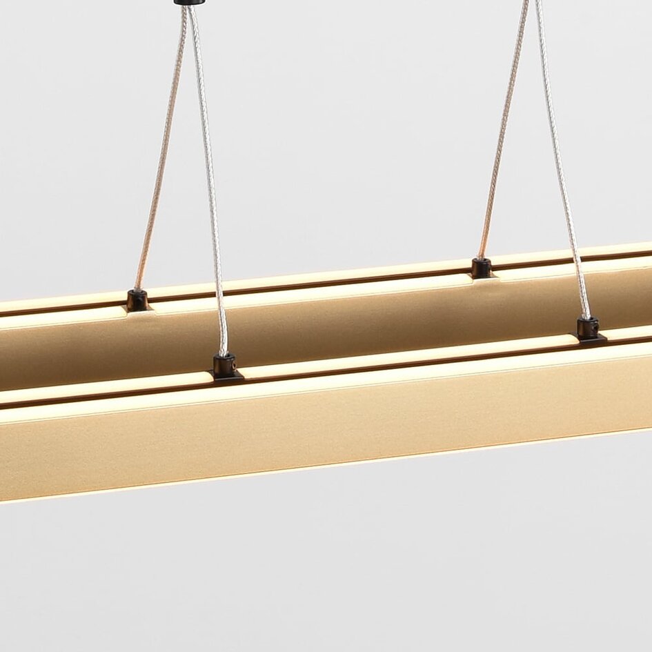 3-stufig dimmbare Hängeleuchte Lilia - schwarz mit gold