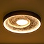 Moderne Deckenlampe Cercul in Schwarz mit grauem Steineffekt