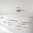 Designer-Pendelleuchte Seluna mit drei 3-stufig dimmbaren Ringen