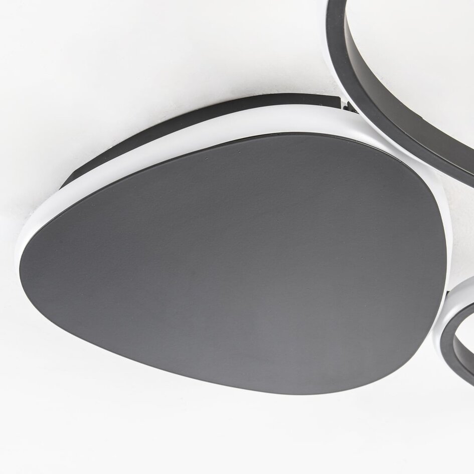 Design-Deckenlampe Mirana in Schwarz, 3-stufig dimmbar