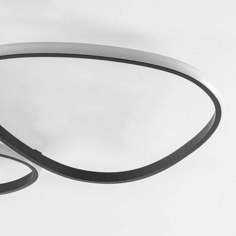 Design-Deckenlampe Mirana in Schwarz, 3-stufig dimmbar