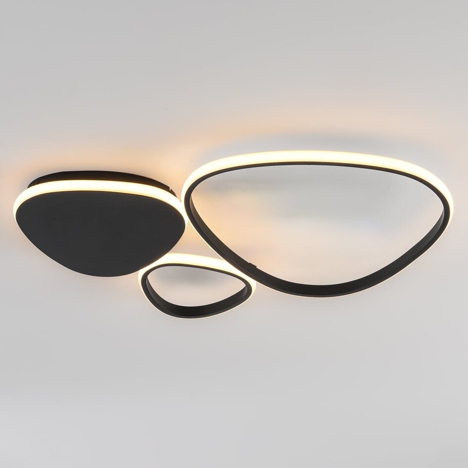 Design-Deckenlampe Mirana in Schwarz, 3-stufig dimmbar