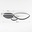 Design-Deckenlampe Mirana in Schwarz, 3-stufig dimmbar