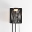 Solar-Sockelleuchte Vinta, 3-stufig dimmbare LEDs und geflochtenes Seil, Schwarz