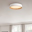 LED-Deckenleuchte Larios, 3-stufig dimmbar Ø39 cm - Weiß mit Holzakzent
