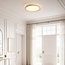 LED-Deckenleuchte Britta, 3-stufig dimmbar Ø30 cm - Weiß mit Holzakzent