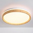 LED-Deckenleuchte Britta, 3-stufig dimmbar Ø48,5 cm - Weiß mit Holzakzent