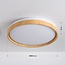 LED-Deckenleuchte Britta, 3-stufig dimmbar Ø48,5 cm - Weiß mit Holzakzent