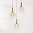 Moderne Pendelleuchte Drop mit Amberglas und integrierter LED, 3-stufig dimmbar