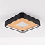 Deckenleuchte Cercal Ø30 cm - Schwarz mit Blattgold-Effekt, 3-stufig dimmbar