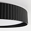 Deckenleuchte Palomo - Schwarz mit geriffeltem Rand, 3-stufig dimmbare LEDs
