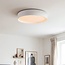 Deckenlampe Palomo in Weiß mit geriffeltem Rand und 3-stufig dimmbaren LEDs