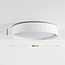 Deckenlampe Palomo in Weiß mit geriffeltem Rand und 3-stufig dimmbaren LEDs
