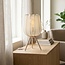 Tischlampe Solva aus Stoff in Hellbeige